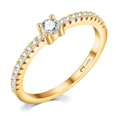 Bague cercle radieux