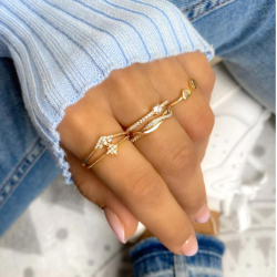 Bague cercle radieux